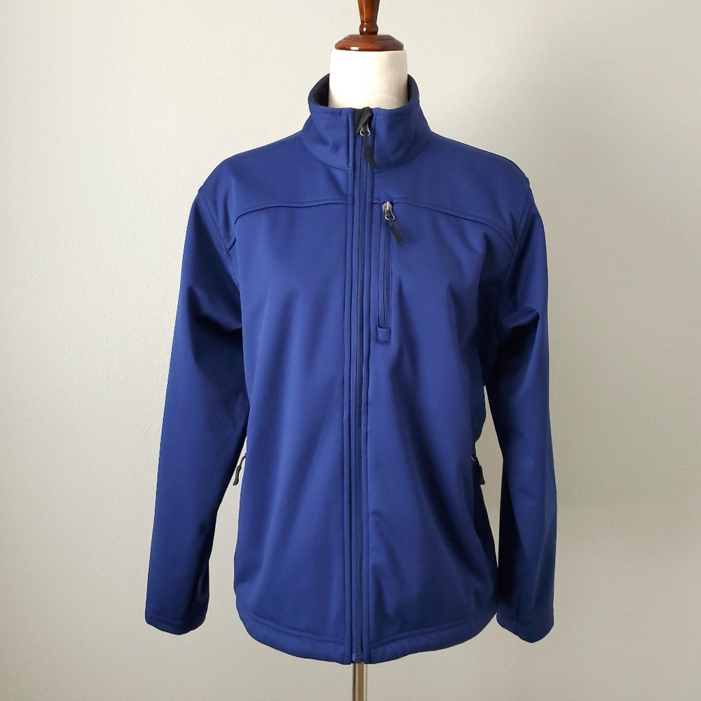 Page & Tuttle Full Zip Fleece Lined Blue Jacket, Size Extra Large